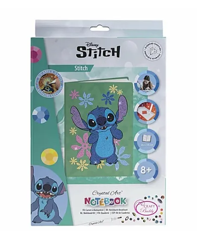 Epee, Lilo i Stitch, Crystal Art, notatnik z mozaiką diamentową, 1 szt.