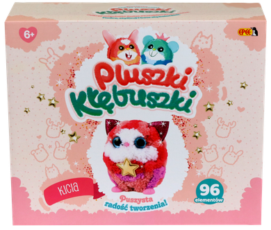 Epee, Pluszki-Kłębuszki, Kicia, zestaw kreatywny, zrób to sam, 96 elementów