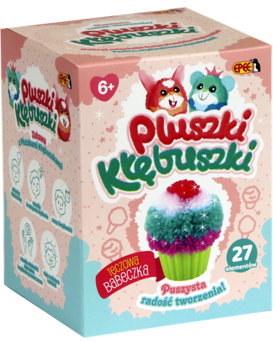 Epee, Pluszki-Kłębuszki, Tęczowa babka, zestaw kreatywny, zrób to sam, 27 elementów