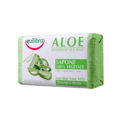 Equilibra, Aloe 100% Vegetal Soap, aloesowe mydło, 100g