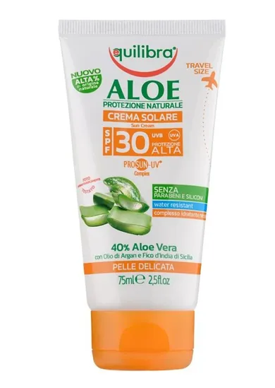 Equilibra, Aloe, krem przeciwsłoneczny SPF30, 75 ml