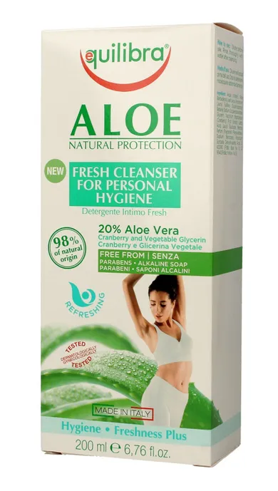 Equilibra, Aloe Natural Protection, żel do higieny intymnej, odświeżający, 200 ml