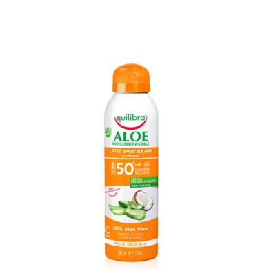 Equilibra, Aloe Solare, aloesowy krem przeciwsłoneczny, SPF50, spray, 150 ml