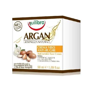 Equilibra, Argan Anti-Wrinkle Face Cream, arganowy przeciwzmarszczkowy krem do twarzy, 50 ml