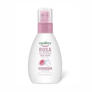 Equilibra, Rosa, różany dezodorant w sprayu z kwasem hialuronowym, 75 ml