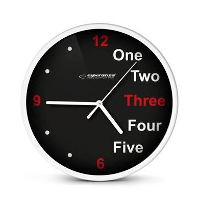 Esperanza, Prague, zegar ścienny, biały