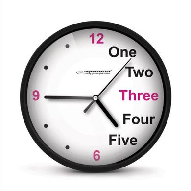 Esperanza, Prague, zegar ścienny, czarny