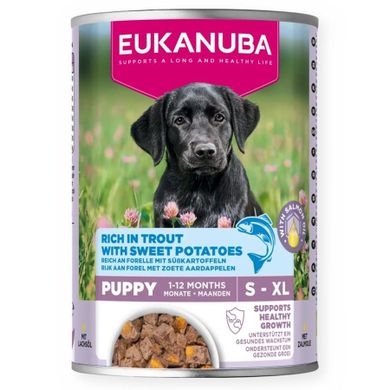 Esperanza, Puppy, pstrąg z batatami, mokra karma dla psów, 400g