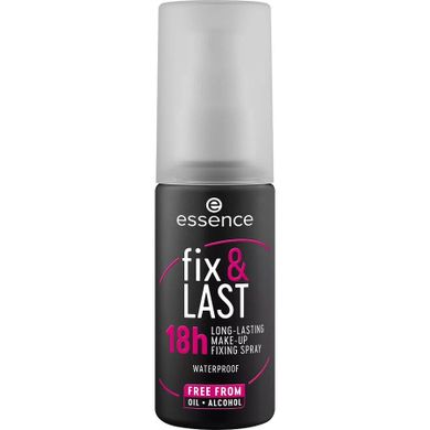 Essence, Fix & Last 18h Long-Lasting, długotrwały spray utrwalający makijaż, 50 ml