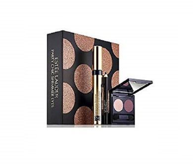 Estee Lauder, zestaw, Party Chic Shimmer Eyes Sumptuous Extreme Lash Multiplying Volume Mascara, Extreme Black, 8 ml + Double Wear Stay-in-Place Eye Pencil, 8 ml + Pure Color Envy EyeShadow, 8g