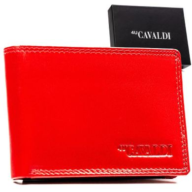 Etui na karty, czerwone, skórzane, 4U Cavaldi