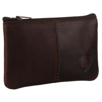 Etui na klucze, brązowe, skórzane, Peterson