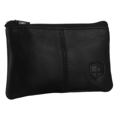 Etui na klucze, czarne, skórzane, Peterson