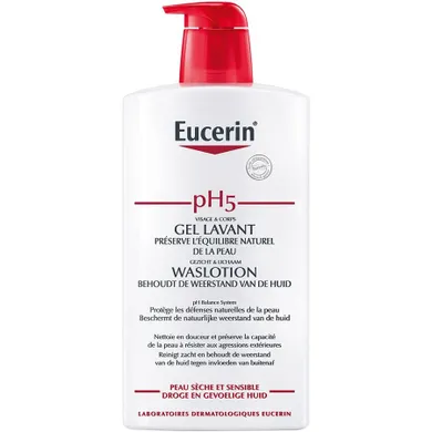 Eucerin, pH5 Waschlotion, delikatny żel pod prysznic, 1000 ml
