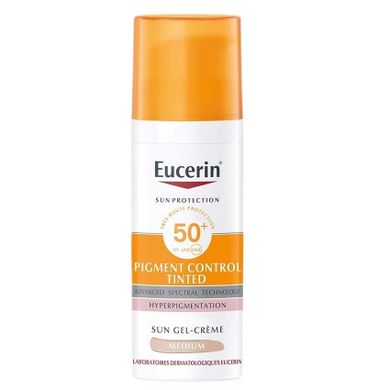 Eucerin, Sun Pigment Control Tinted SPF50+, koloryzujący fluid przeciw przebarwieniom, Medium, 50 ml