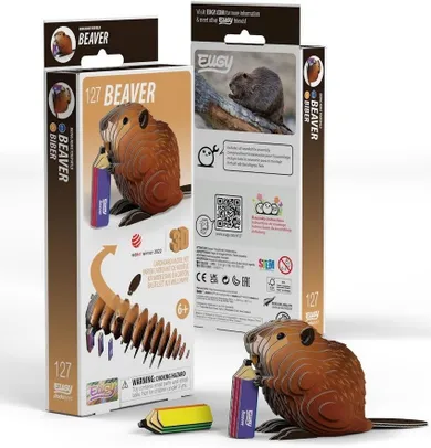 Eugy, układanka 3D, bóbr