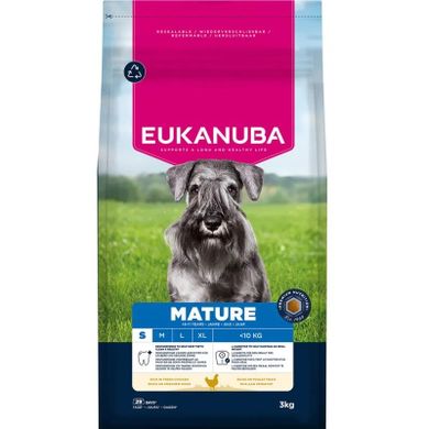 Eukanuba, Mature Small, kurczak, karma sucha dla psów, 3 kg