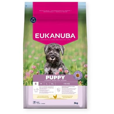 Eukanuba, Puppy Small rich in chicken, sucha karma dla psa, 3 kg