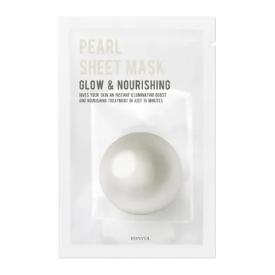 EUNYUL, Pearl Sheet Mask, rozjaśniająco-odżywiająca maseczka w płachcie z perłami, 22 ml