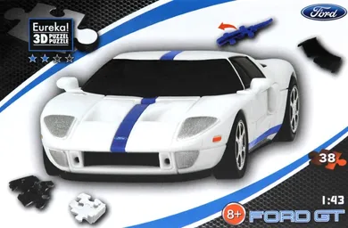 Eureka! Cars, Ford GT, 1:43, łamigłówka, puzzle 3D, poziom 2/4