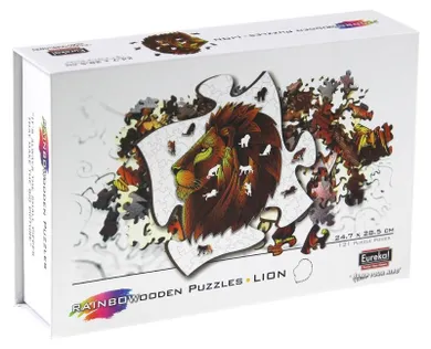 Eureka! Rainbow, Lew, puzzle drewniane, 121 elementów
