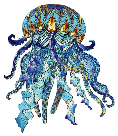 Eureka! Rainbow, Meduza, puzzle drewniane, 106 elementów