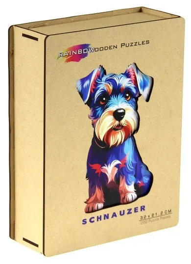 Eureka! Rainbow, Pies Sznaucer, puzzle drewniane, 200 elementów