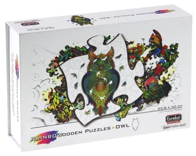 Eureka! Rainbow, Sowa, puzzle drewniane, 137 elementów