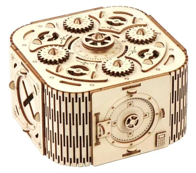 Eureka! Treasure Box, Geared Safe Secret diy, łamigłówka, poziom 3/4