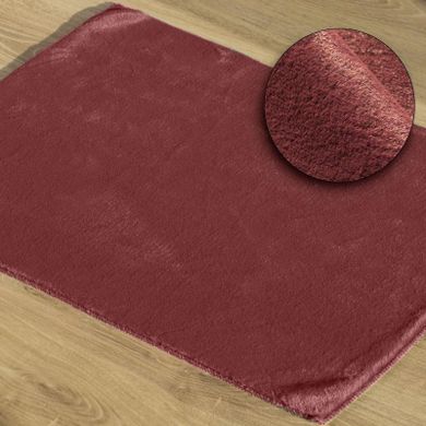 Eurofirany, dywanik łazienkowy, Emilio, 60-90 cm, bordowy