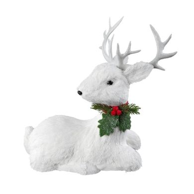 Eurofirany, figurka świąteczna, 40-15-30 cm, biały