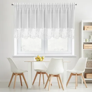 Eurofirany, firana gotowa, Artemida, na taśmie, 200-70 cm, biały