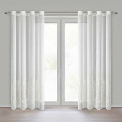 Eurofirany, firana gotowa, Broklyn, 140-250 cm, biały