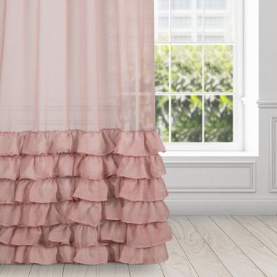 Eurofirany, firana gotowa, Dolly, na taśmie, 140-250 cm, różowy