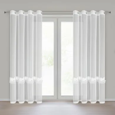 Eurofirany, firana gotowa, Isola, 140-250 cm, biały