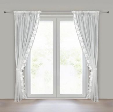 Eurofirany, firana gotowa, Leti, na taśmie, 140-270 cm, biały