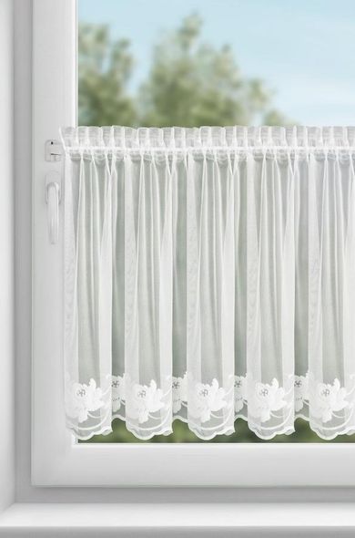 Eurofirany, firana gotowa, Leti, na taśmie, 150-70 cm, biały