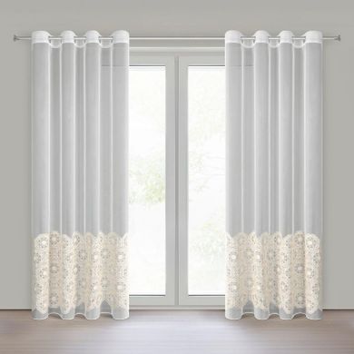 Eurofirany, firana gotowa, Liza, 140-250 cm, beżowy