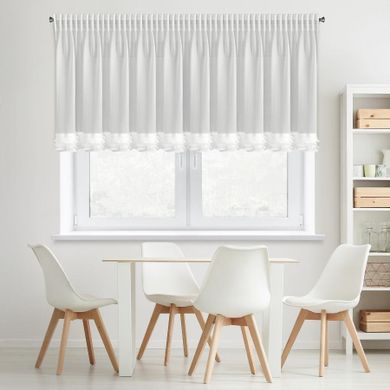 Eurofirany, firana gotowa, na taśmie, Luisa, 70-200 cm, biały