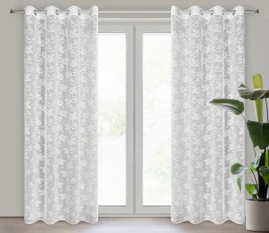 Eurofirany, firana gotowa, Serena, biały, 140-260 cm