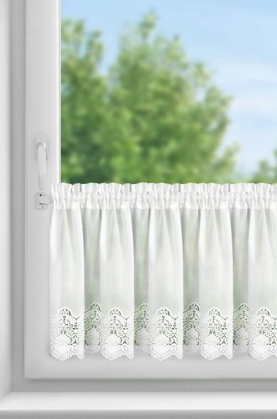 Eurofirany, firana gotowa, Sola, na taśmie, 150-40 cm, biały