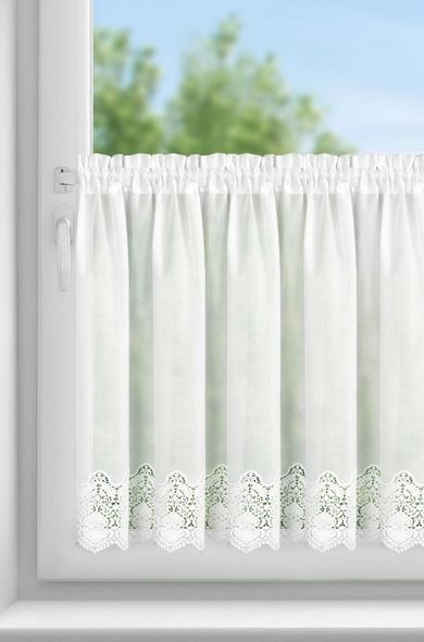 Eurofirany, firana gotowa, Sola, na taśmie, 150-70 cm, biały