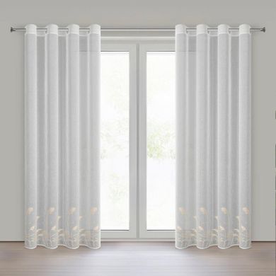 Eurofirany, firana gotowa, Tasha, 140-250 cm, biały