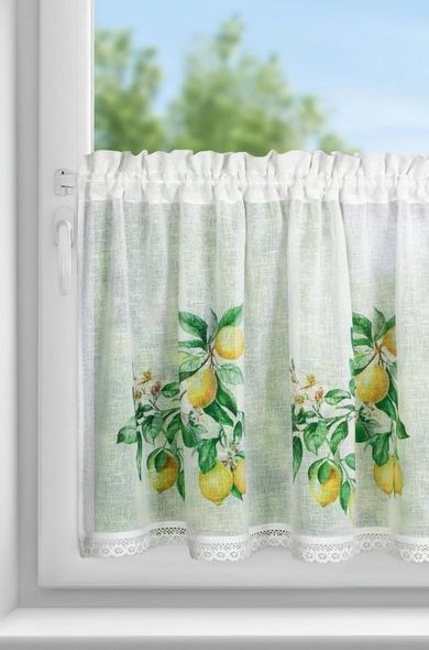 Eurofirany, firana zaciemniająca gotowa, Cloe, na taśmie, 150-60 cm, biały