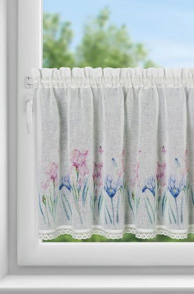 Eurofirany, firana zaciemniająca gotowa, Dolorez, na taśmie, 150-60 cm, biały