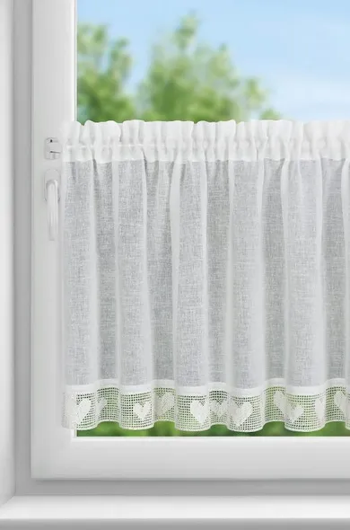 Eurofirany, firana zaciemniająca gotowa, Gaja, na taśmie, 150-60 cm, kremowy