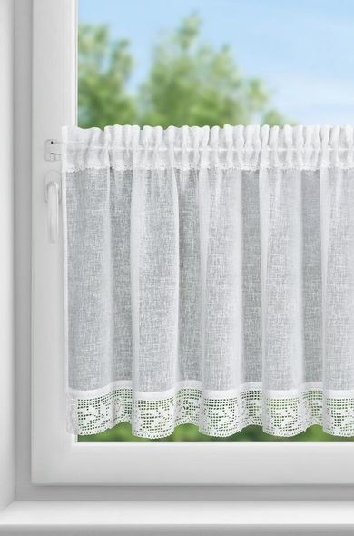 Eurofirany, firana zaciemniająca gotowa na taśmie, Lari, 150-60 cm, biały