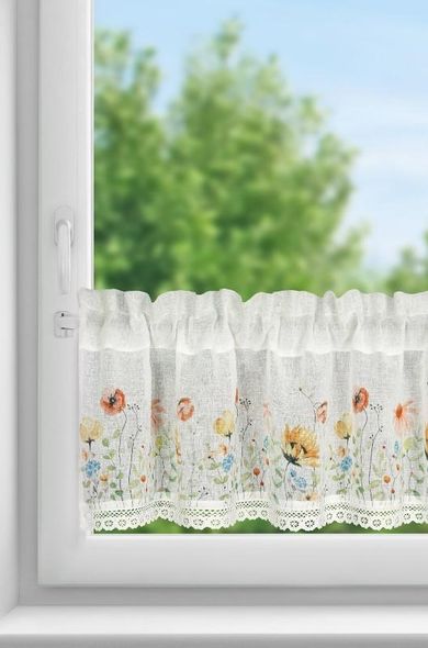 Eurofirany, firana zaciemniająca gotowa na taśmie, Nati, 150-30 cm, biały