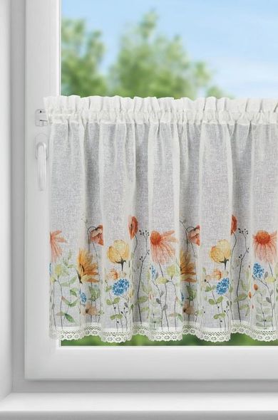 Eurofirany, firana zaciemniająca gotowa, Nati, na taśmie, 150-60 cm, biały