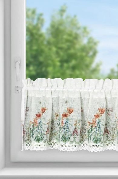 Eurofirany, firana zaciemniająca gotowa, Nemezja, na taśmie, 150-30 cm, biały